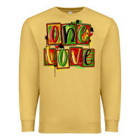 Antique Gold one love juneteenth Premium Sweatshirt - MaliasSmallBusiness