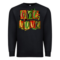 Black one love juneteenth Premium Sweatshirt - MaliasSmallBusiness