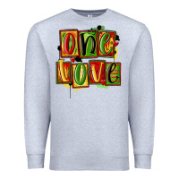 Heather Grey one love juneteenth Premium Sweatshirt - MaliasSmallBusiness