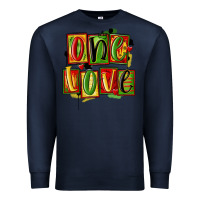 Navy one love juneteenth Premium Sweatshirt - MaliasSmallBusiness