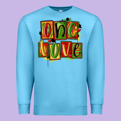 One Love Juneteenth Premium Sweatshirt Designed By Maliassmallbusiness