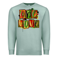 Seafoam one love juneteenth Premium Sweatshirt - MaliasSmallBusiness