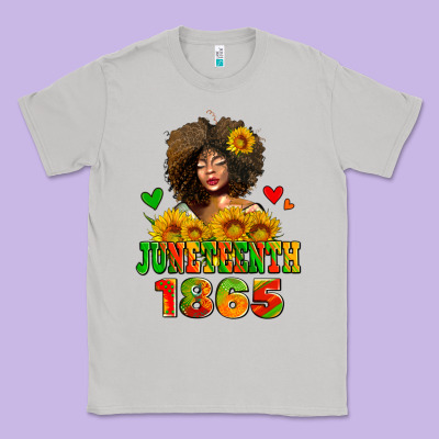Afro Woman Juneteenth 1865 Classic Tee Designed By Adodesignshop