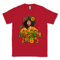 Red afro woman juneteenth 1865 Classic Tee - AdoDesignShop