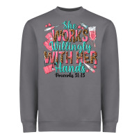 Storm she works willingly with her hands Heavyweight Sweatshirt - texasbilliewilder