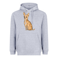 Heather Grey chihuahua Heavyweight Hoodie - MaliasSmallBusiness