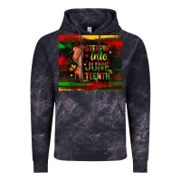 Cloud Black steppin into juneteenth Vintage Hoodie - Zillion Design Studio