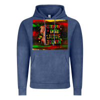 Vintage Denim steppin into juneteenth Vintage Hoodie - Zillion Design Studio