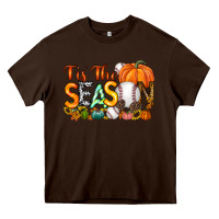 Chocolate Brown tis the season baseball Heavy Core Tee - RacoonDesign