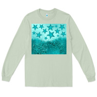 Matcha turquoise glitter star Long Sleeve Tee - JahusDesignShop