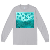 Moon Dust turquoise glitter star Long Sleeve Tee - JahusDesignShop
