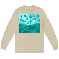 Mushroom turquoise glitter star Long Sleeve Tee - JahusDesignShop