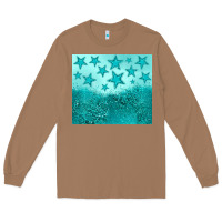 Toasted Coconut turquoise glitter star Long Sleeve Tee - JahusDesignShop