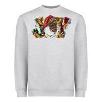 Heather Grey african american santa joy with sunflowers Heavyweight Sweatshirt - RanaPortraitStore