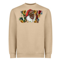 African American Santa Joy With Sunflowers Heavyweight Sweatshirt | Teevron