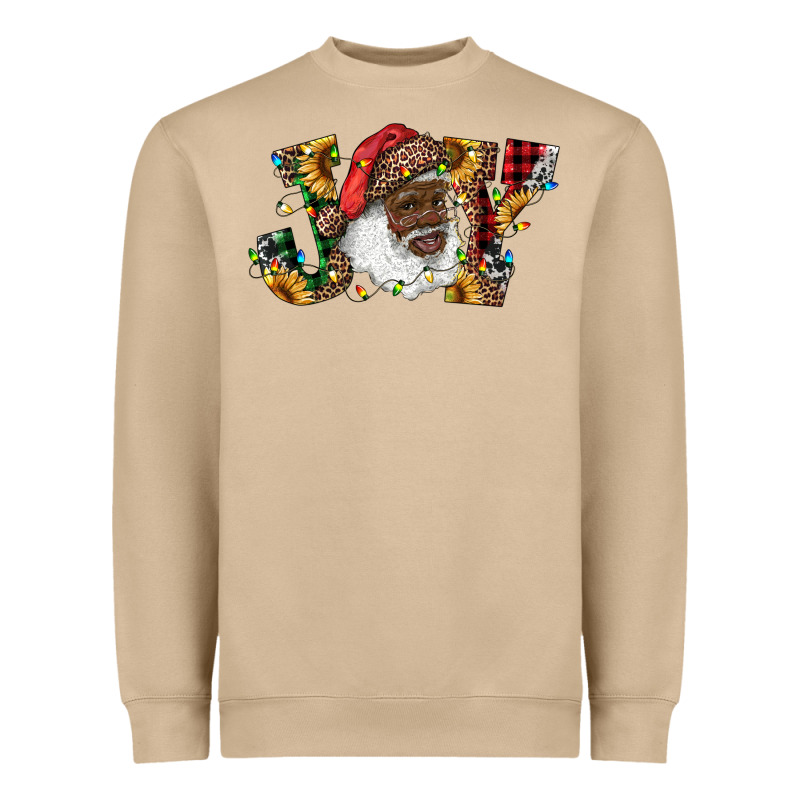 African American Santa Joy With Sunflowers Heavyweight Sweatshirt by RanaPortraitStore | Teevron