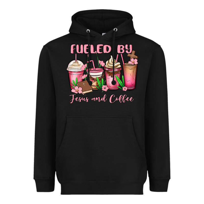 Fueled By Jesus And Coffee Heavyweight Hoodie by MaliasSmallBusiness | Teevron