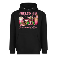 Black fueled by jesus and coffee Heavyweight Hoodie - MaliasSmallBusiness