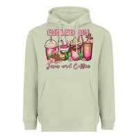 Matcha fueled by jesus and coffee Heavyweight Hoodie - MaliasSmallBusiness
