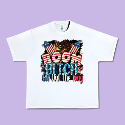 Boom Bitch Get Out The Way 4th Of July Urban Heavy Tee Designed By Cowgirlartshop