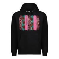 Black valentine's leopard brushstroke Premium Hoodie - AdoDesignShop