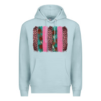 Blue Mist valentine's leopard brushstroke Premium Hoodie - AdoDesignShop