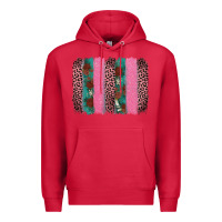 Cardinal valentine's leopard brushstroke Premium Hoodie - AdoDesignShop