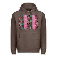 Coffee valentine's leopard brushstroke Premium Hoodie - AdoDesignShop