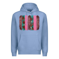 Colony Blue valentine's leopard brushstroke Premium Hoodie - AdoDesignShop