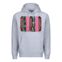 Heather Grey valentine's leopard brushstroke Premium Hoodie - AdoDesignShop