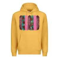 Mustard valentine's leopard brushstroke Premium Hoodie - AdoDesignShop