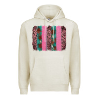 Oatmeal Heather valentine's leopard brushstroke Premium Hoodie - AdoDesignShop