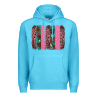 Ocean Blue valentine's leopard brushstroke Premium Hoodie - AdoDesignShop