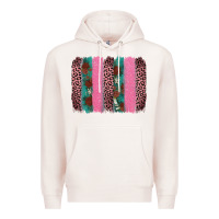 Pale Pink valentine's leopard brushstroke Premium Hoodie - AdoDesignShop