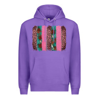 Purple valentine's leopard brushstroke Premium Hoodie - AdoDesignShop