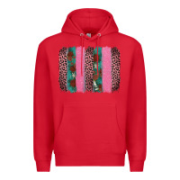 Red valentine's leopard brushstroke Premium Hoodie - AdoDesignShop