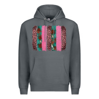 Rock valentine's leopard brushstroke Premium Hoodie - AdoDesignShop