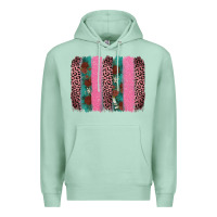 Seafoam valentine's leopard brushstroke Premium Hoodie - AdoDesignShop