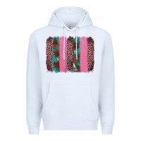 White valentine's leopard brushstroke Premium Hoodie - AdoDesignShop