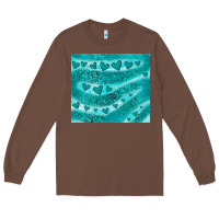 Chestnut turquoise glitter heart Long Sleeve Tee - JahusDesignShop