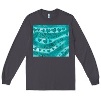 Smoke turquoise glitter heart Long Sleeve Tee - JahusDesignShop