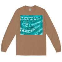 Toasted Coconut turquoise glitter heart Long Sleeve Tee - JahusDesignShop