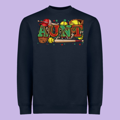 Aunt Softball Heavyweight Sweatshirt Designed By Zillion Design Studio