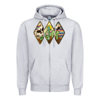 Heather Grey cactus serape cowhide Zipper Hoodie - JahusDesignShop