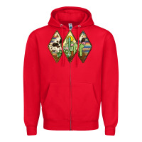 Red cactus serape cowhide Zipper Hoodie - JahusDesignShop