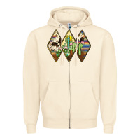 Sandshell cactus serape cowhide Zipper Hoodie - JahusDesignShop