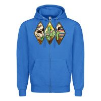 True Royal cactus serape cowhide Zipper Hoodie - JahusDesignShop