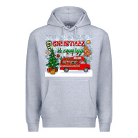 Heather Grey christmas is coming tumbler Premium Hoodie - BundleAndBundleShop