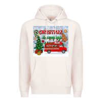 Pale Pink christmas is coming tumbler Premium Hoodie - BundleAndBundleShop