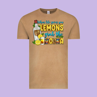 When Life Gives You Lemons Grab The Vodka Vintage Tee Designed By Zillion Design Studio